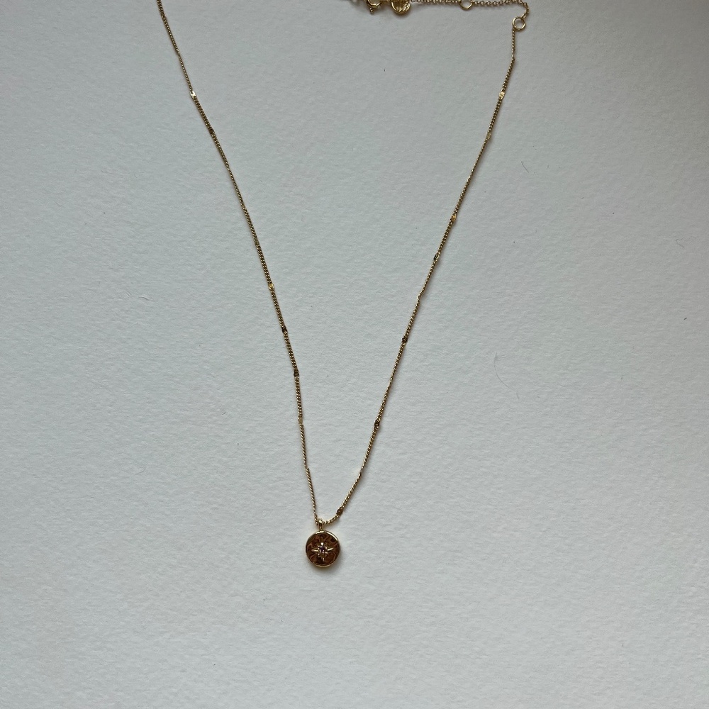 Gorjana Compass Birthstone Necklace